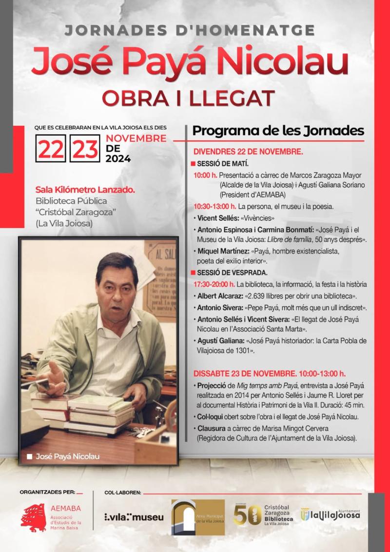 Jornades. José Payà Nicolau, obra i llegat